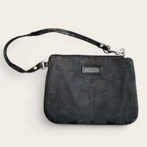COACH Black Signature Wristlet
